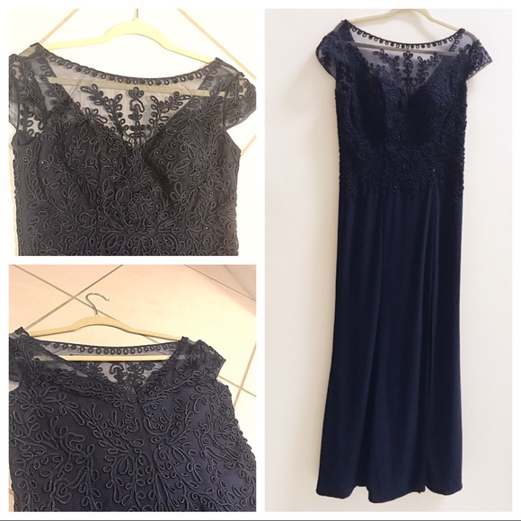 cachet navy blue dress